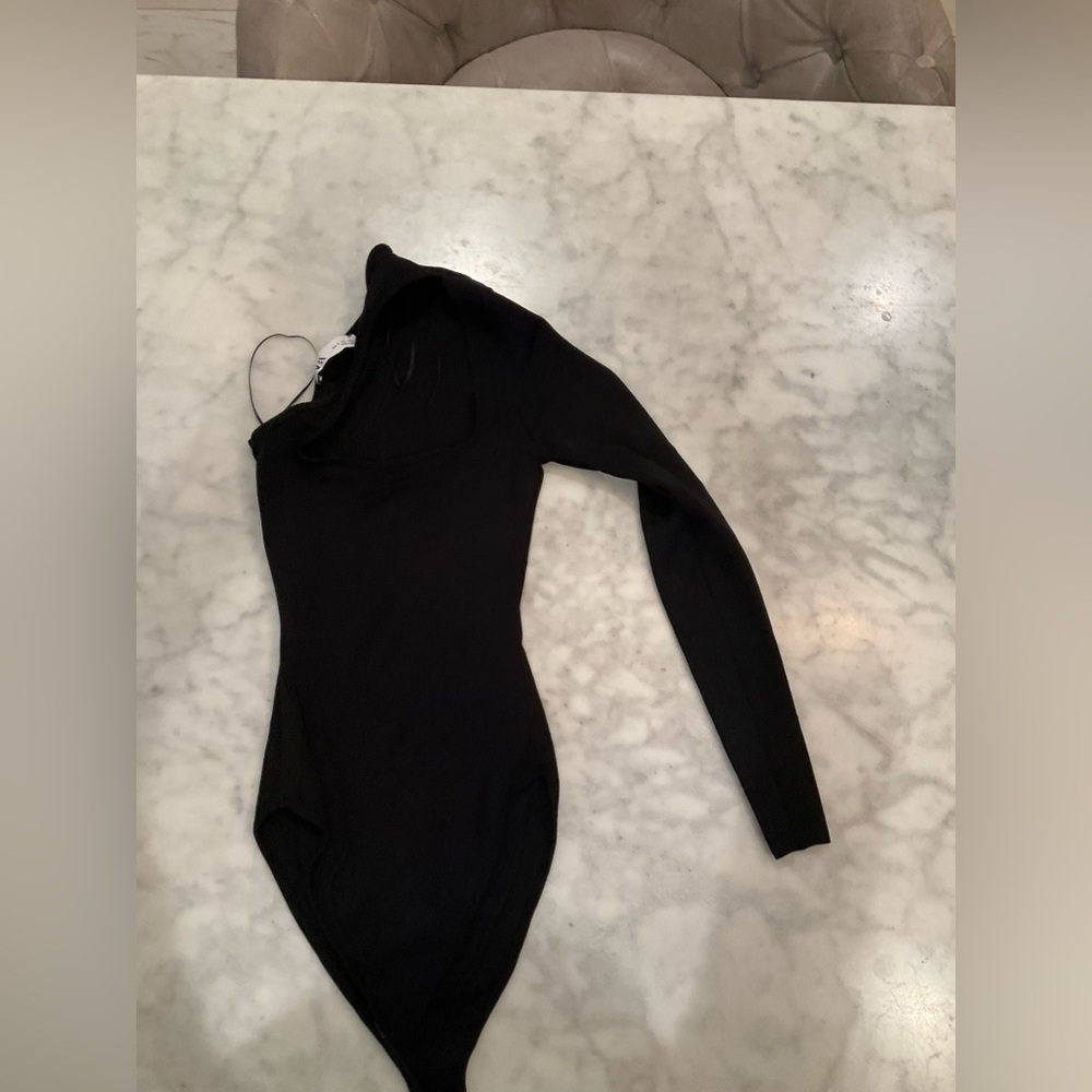 Zara Black Long Sleeve Bodysuit